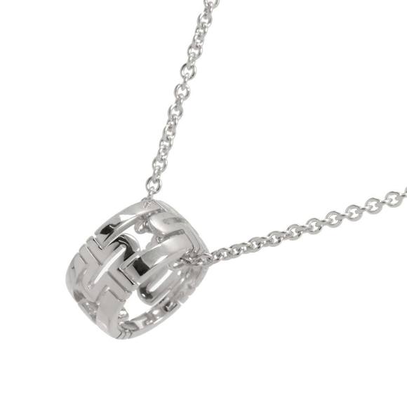 BVLGARI Parentesi Work Necklace, 45cm, K18 WG White Gold, 750 - Picture 1 of 7